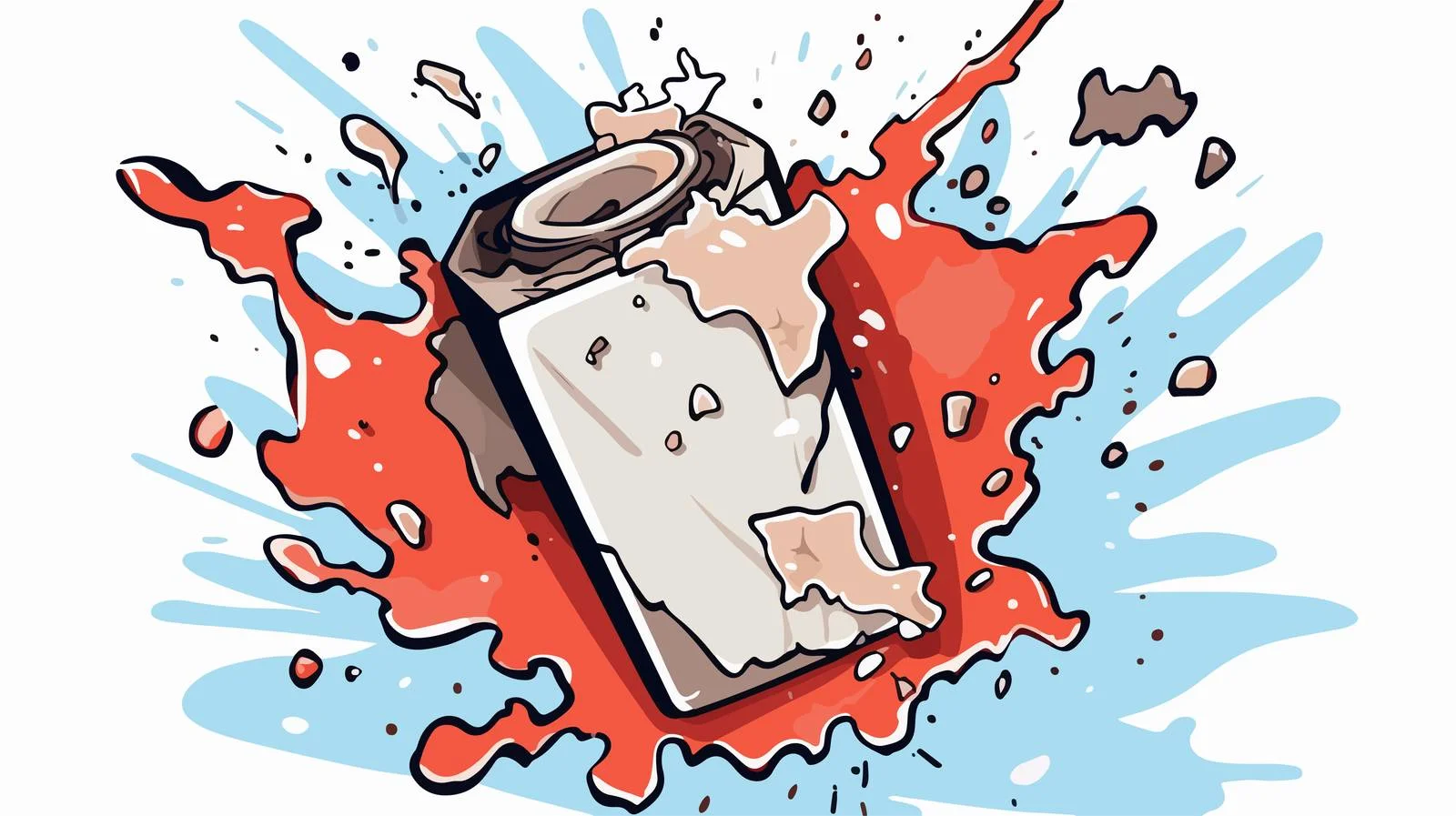 Exploding Cartoon Milk Carton Texture — free download from Dotvec