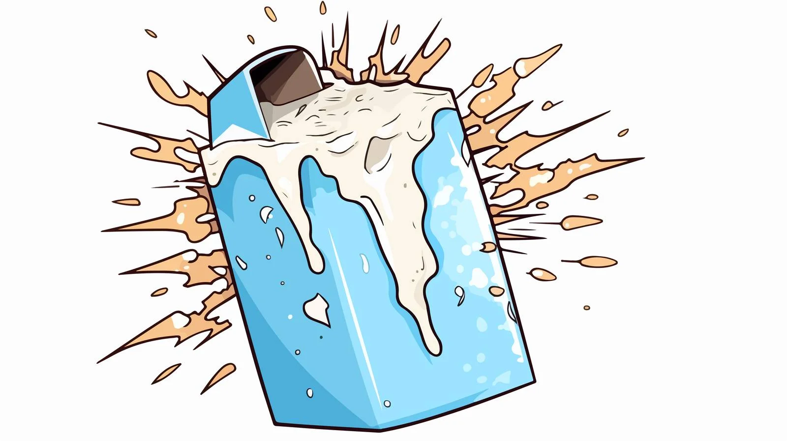 Exploding Cartoon Milk Carton Texture — free download from Dotvec