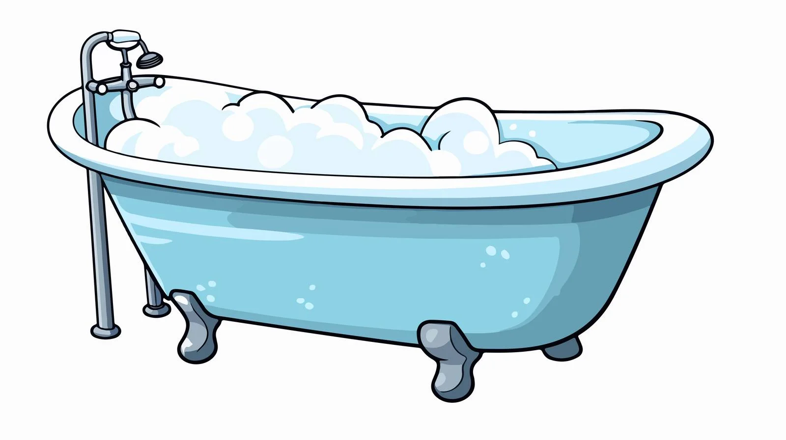Cartoon Bathtub Thought Bubble Illustration — free download from Dotvec