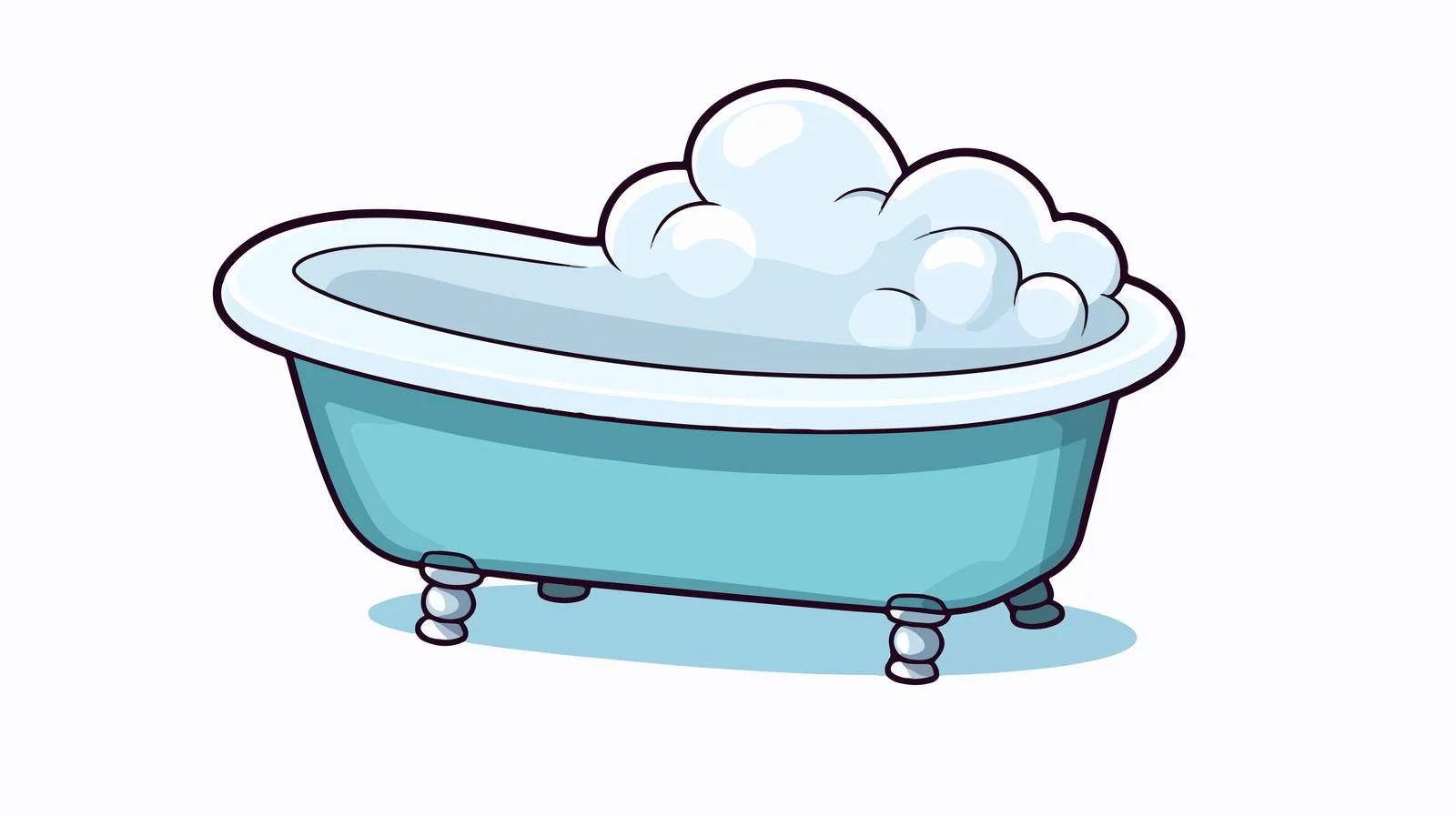 Illustrated Cartoon Bathtub Thought Bubble — free download from Dotvec