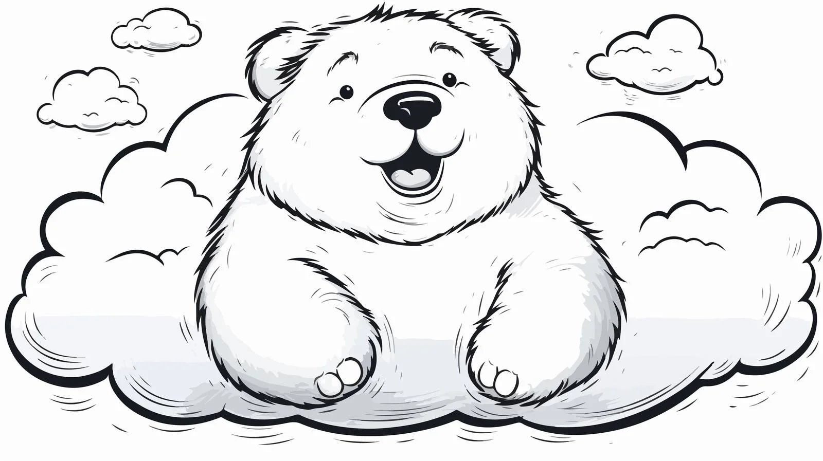 Cartoon Bear with Thought Bubble — free download from Dotvec