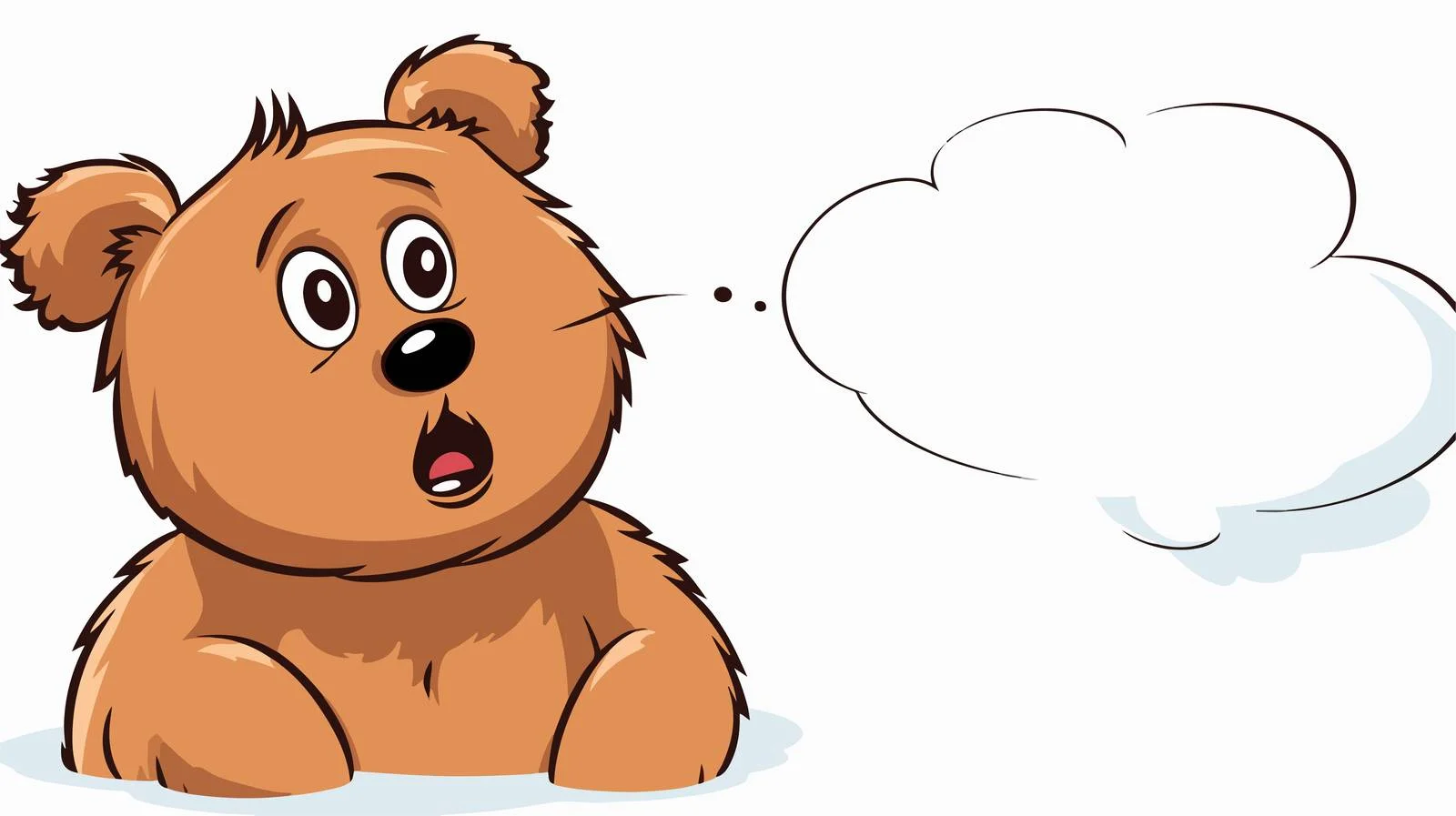 Cartoon Bear with Thought Bubble Illustration — free download from Dotvec