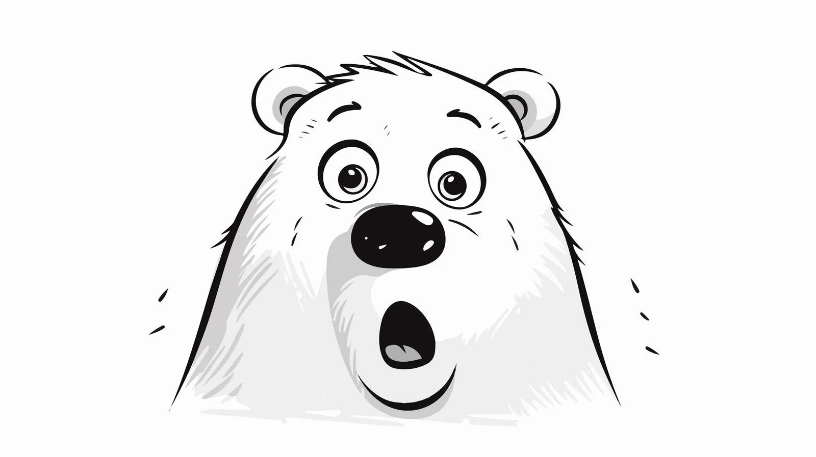 Cartoon Bear with Thought Bubble Illustration — free download from Dotvec