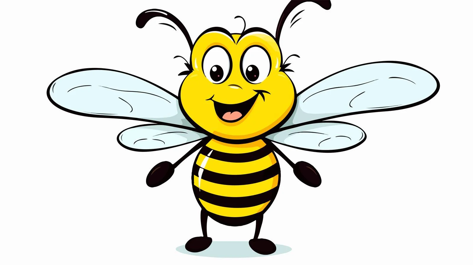 Cartoon Bee with Thought Bubble Illustration — free download from Dotvec