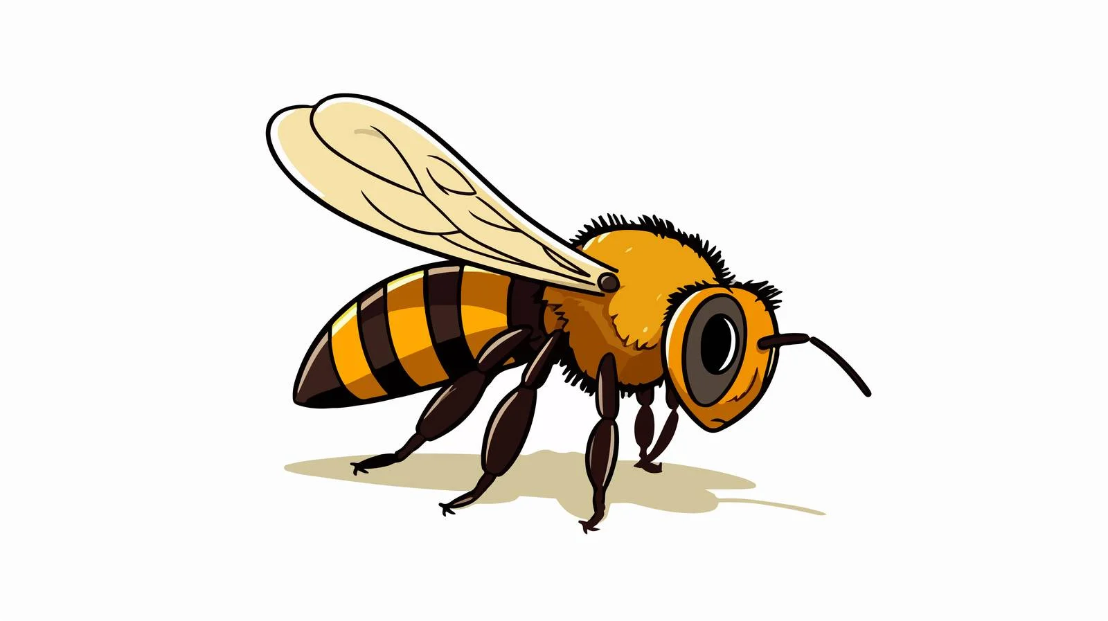 Cartoon Bee with Thought Bubble Illustration — free download from Dotvec