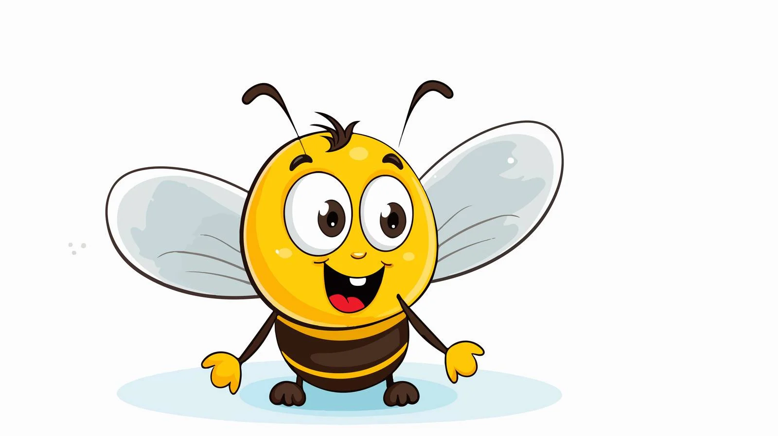 Thought Bubble Cartoon Bee Illustration — free download from Dotvec