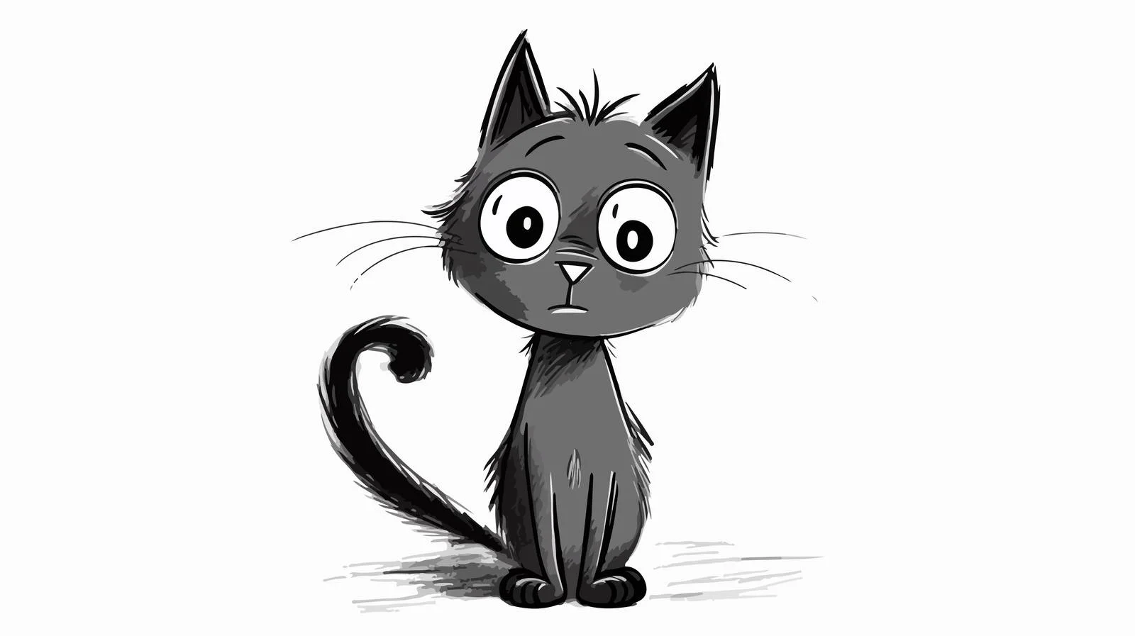 Cartoon Cat Thought Bubble Illustration — free download from Dotvec
