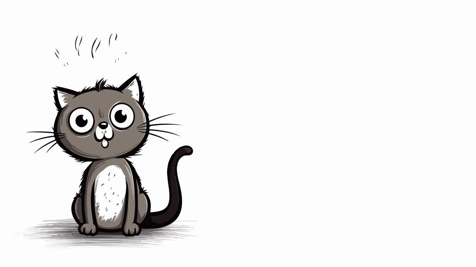 Cartoon Cat Thought Bubble Illustration — free download from Dotvec