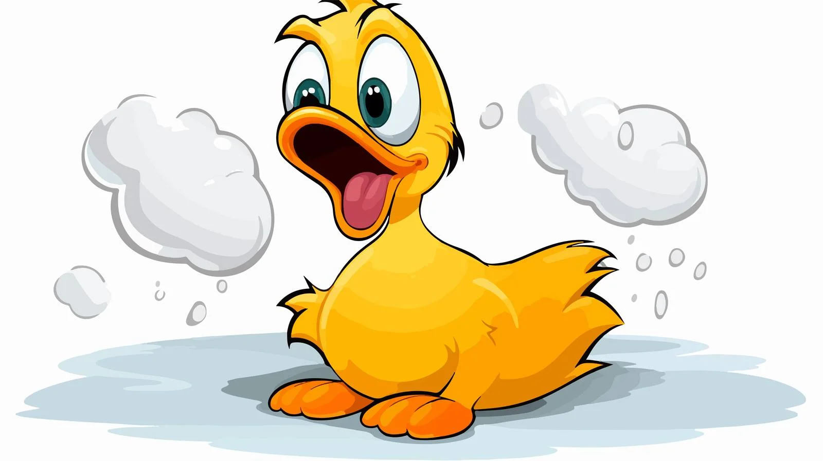 Quirky Cartoon Duck Thought Bubble Illustration — free download from Dotvec