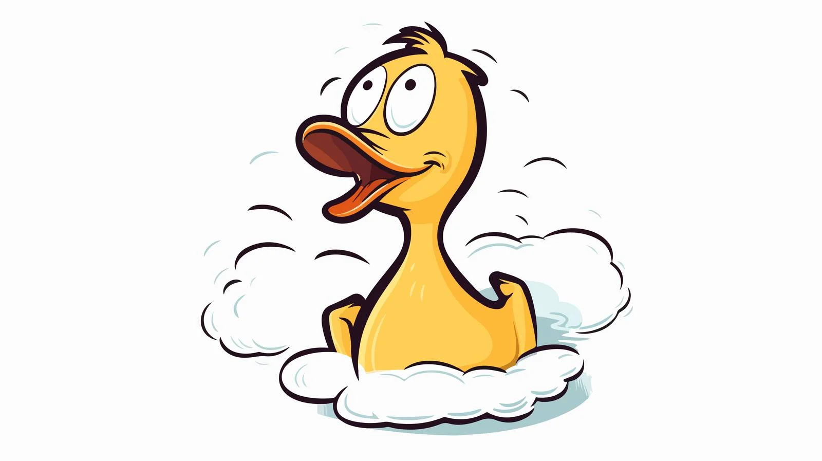 Cartoon Duck Thought Bubble Illustration — free download from Dotvec