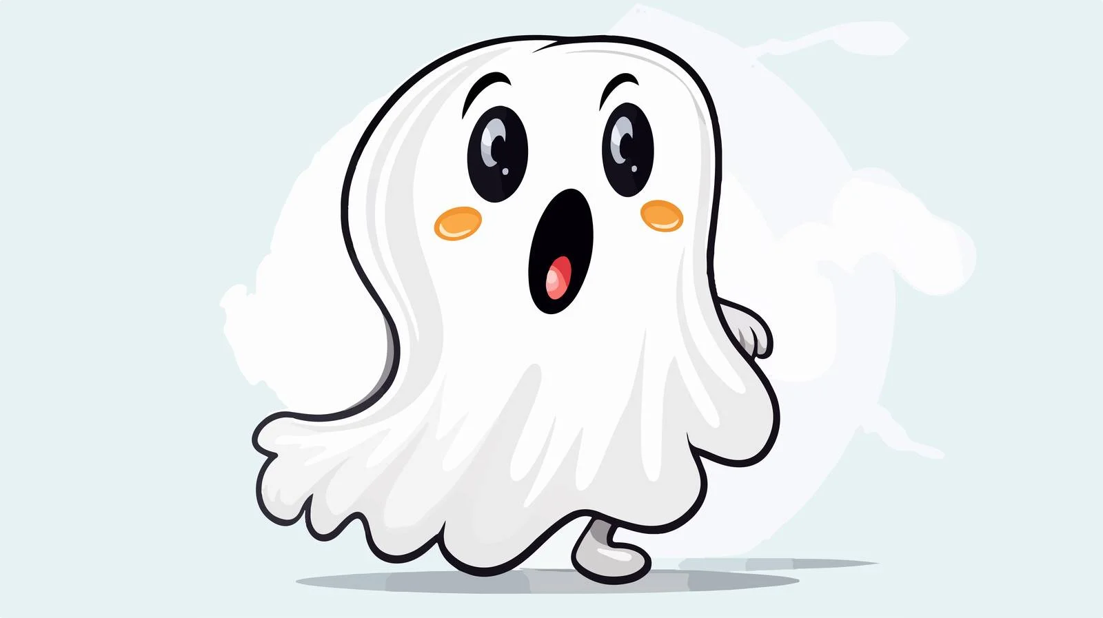 Halloween Ghost Thought Bubble Cartoon — free download from Dotvec