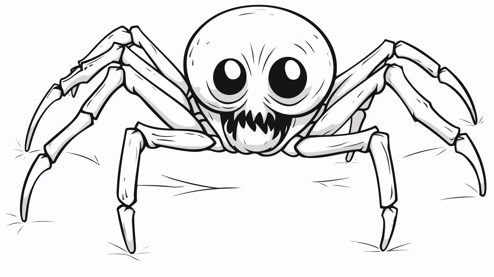 Halloween Spider Cartoon Thought Bubble Drawing — free download from Dotvec