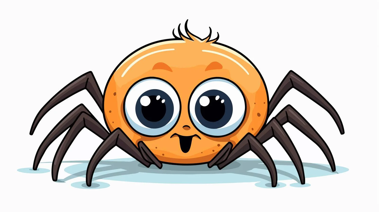 Cartoon Halloween Spider Bubble Drawing — free download from Dotvec
