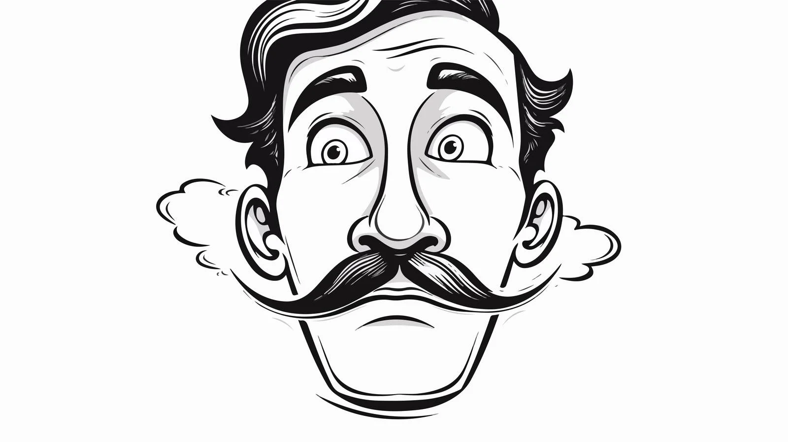 Cartoon Man Biting Lip Drawing — free download from Dotvec