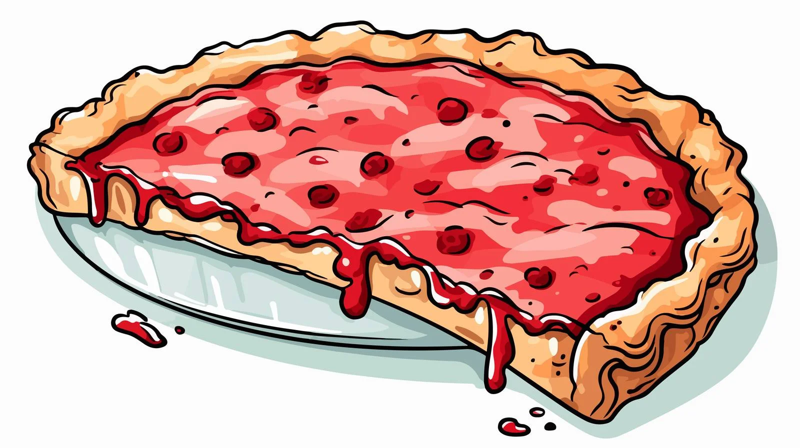 Cartoon Pie Thought Bubble Illustration — free download from Dotvec