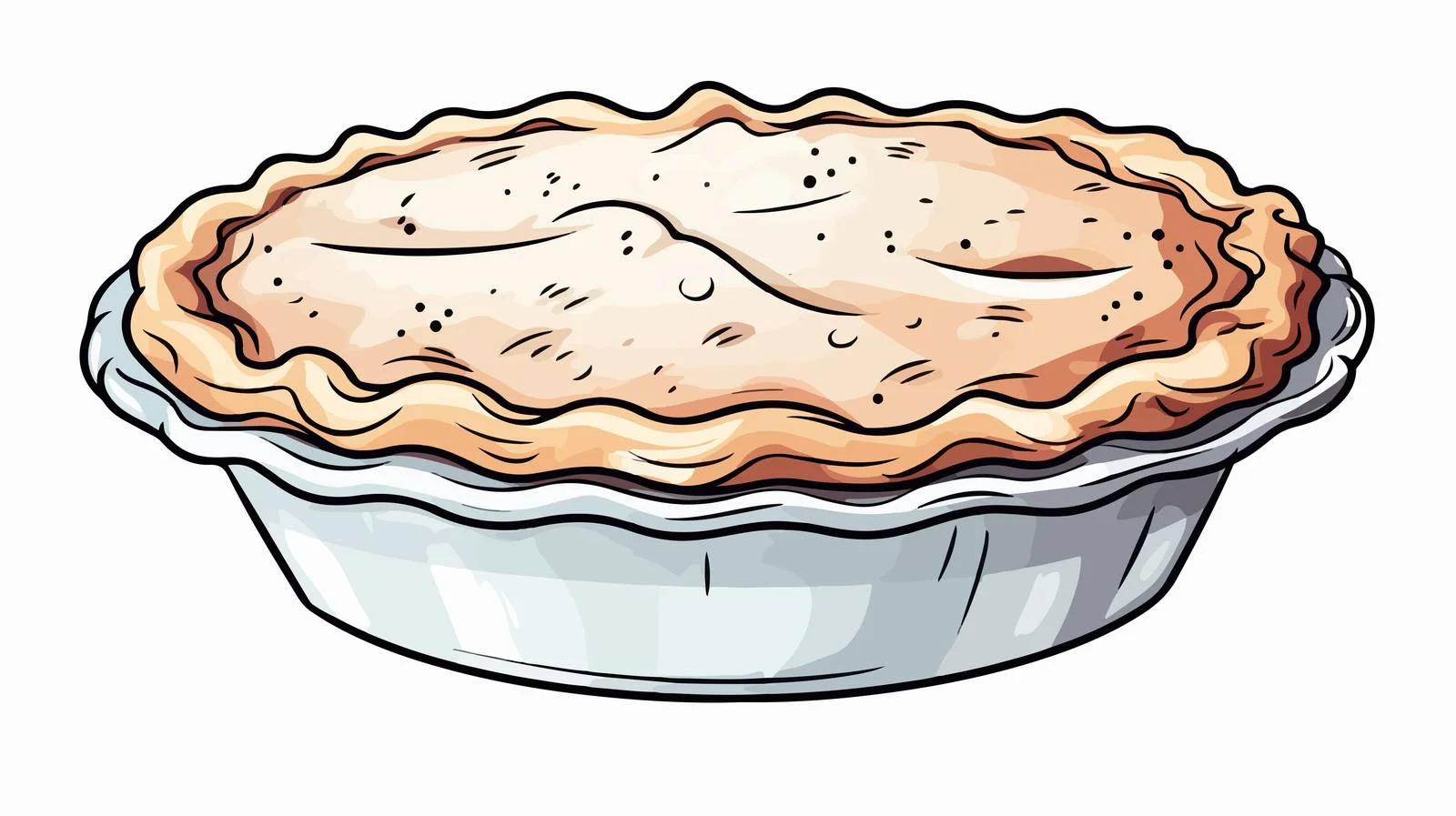 Cartoon Pie Thought Bubble Illustration — free download from Dotvec