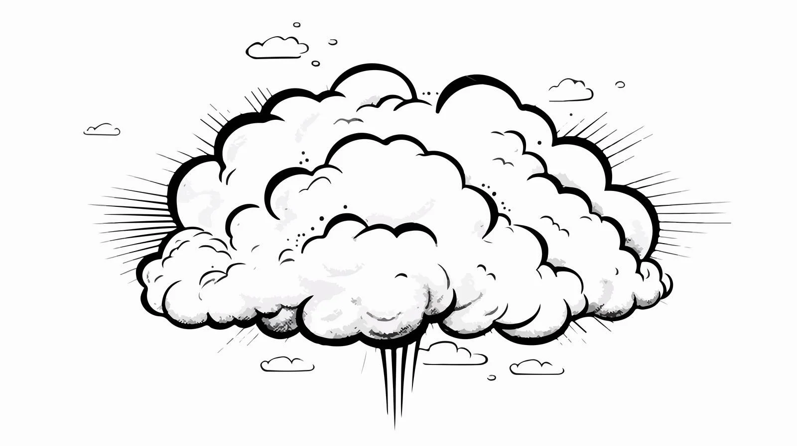 Hand-Drawn Cartoon Pie Thought Bubble — free download from Dotvec