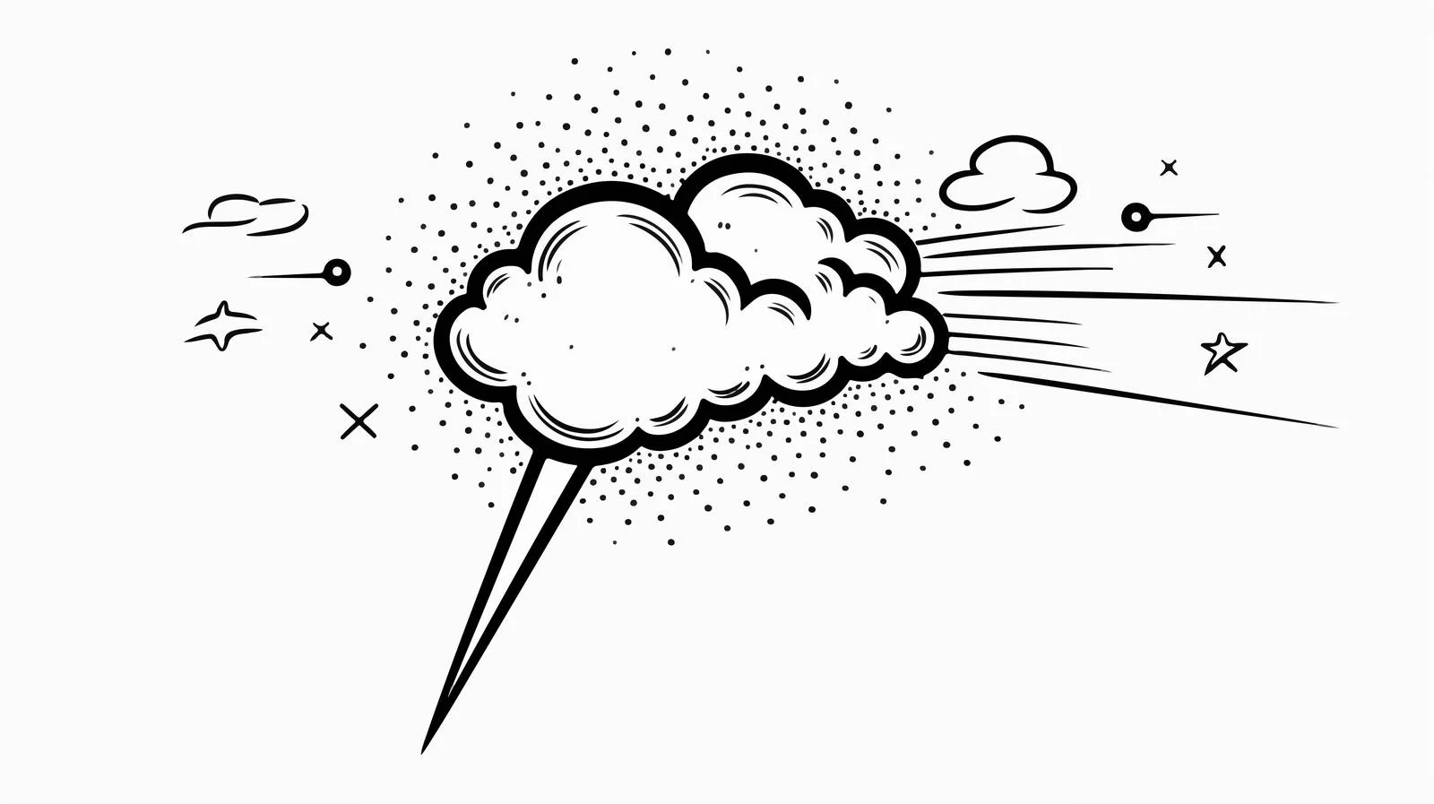 Comic Thought Arrow Illustration — free download from Dotvec