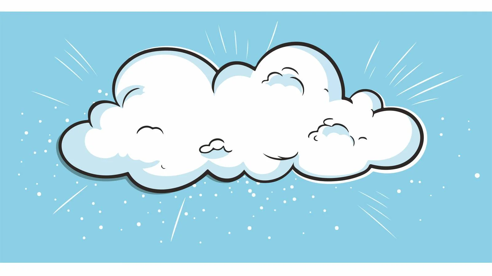 Hand-drawn Cartoon Thought Bubble with Arrow — free download from Dotvec