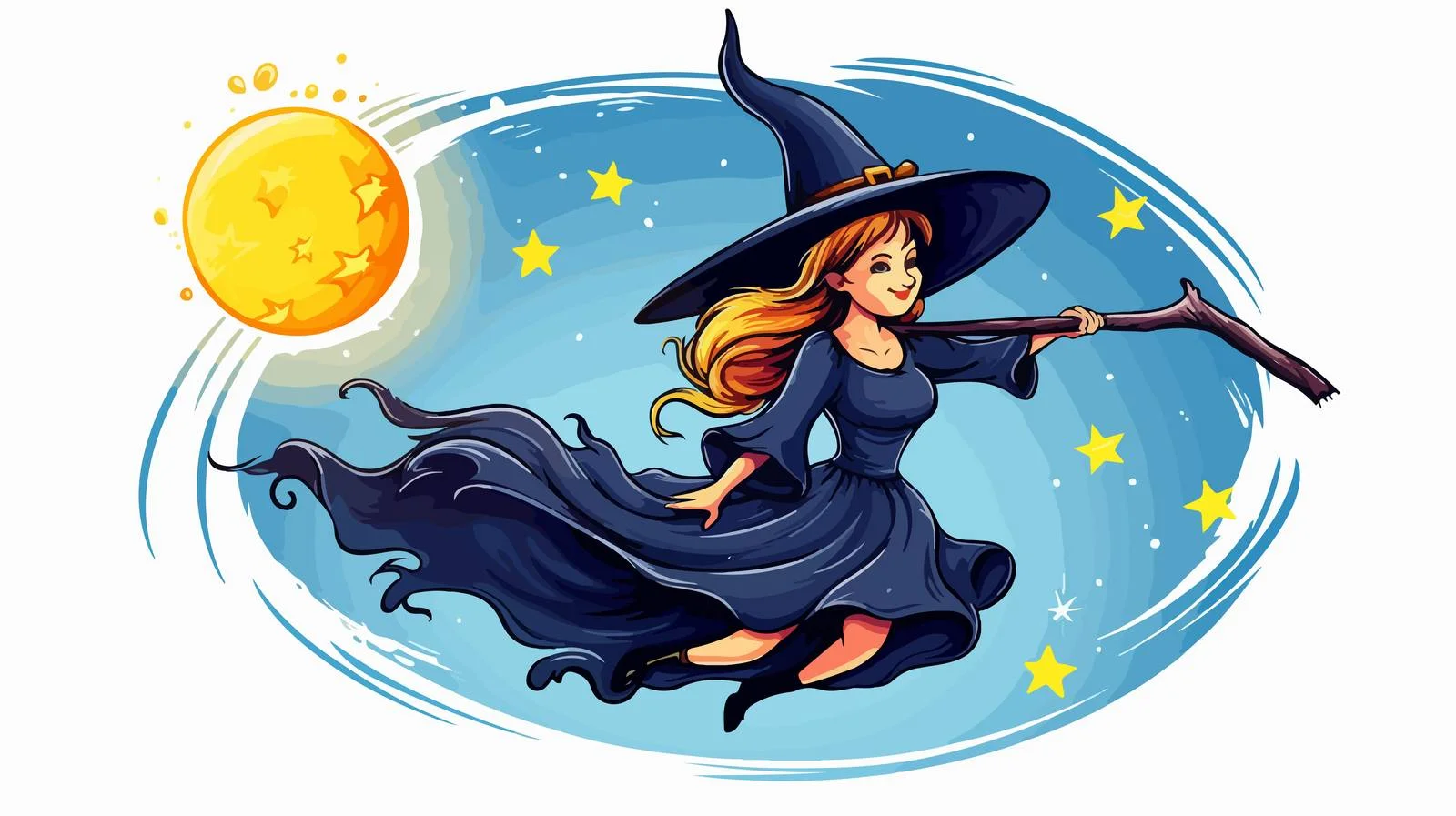 Whimsical Witch Cartoon Character — free download from Dotvec