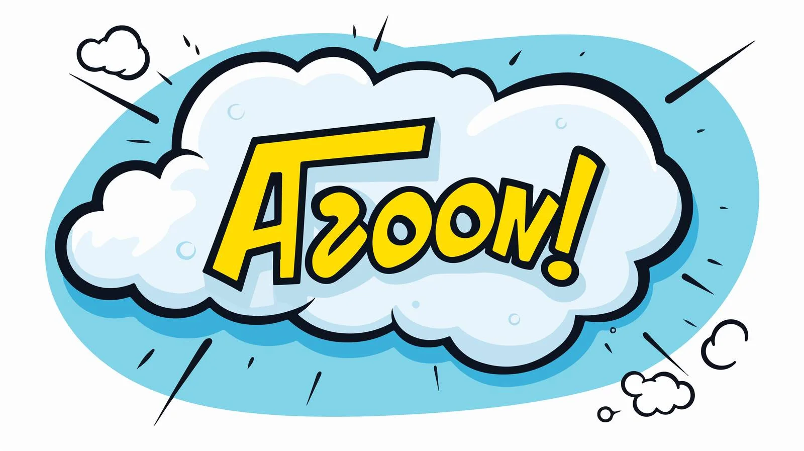 Hand-Drawn Awesome Thought Bubble Cartoon – free awesome image from Dotvec