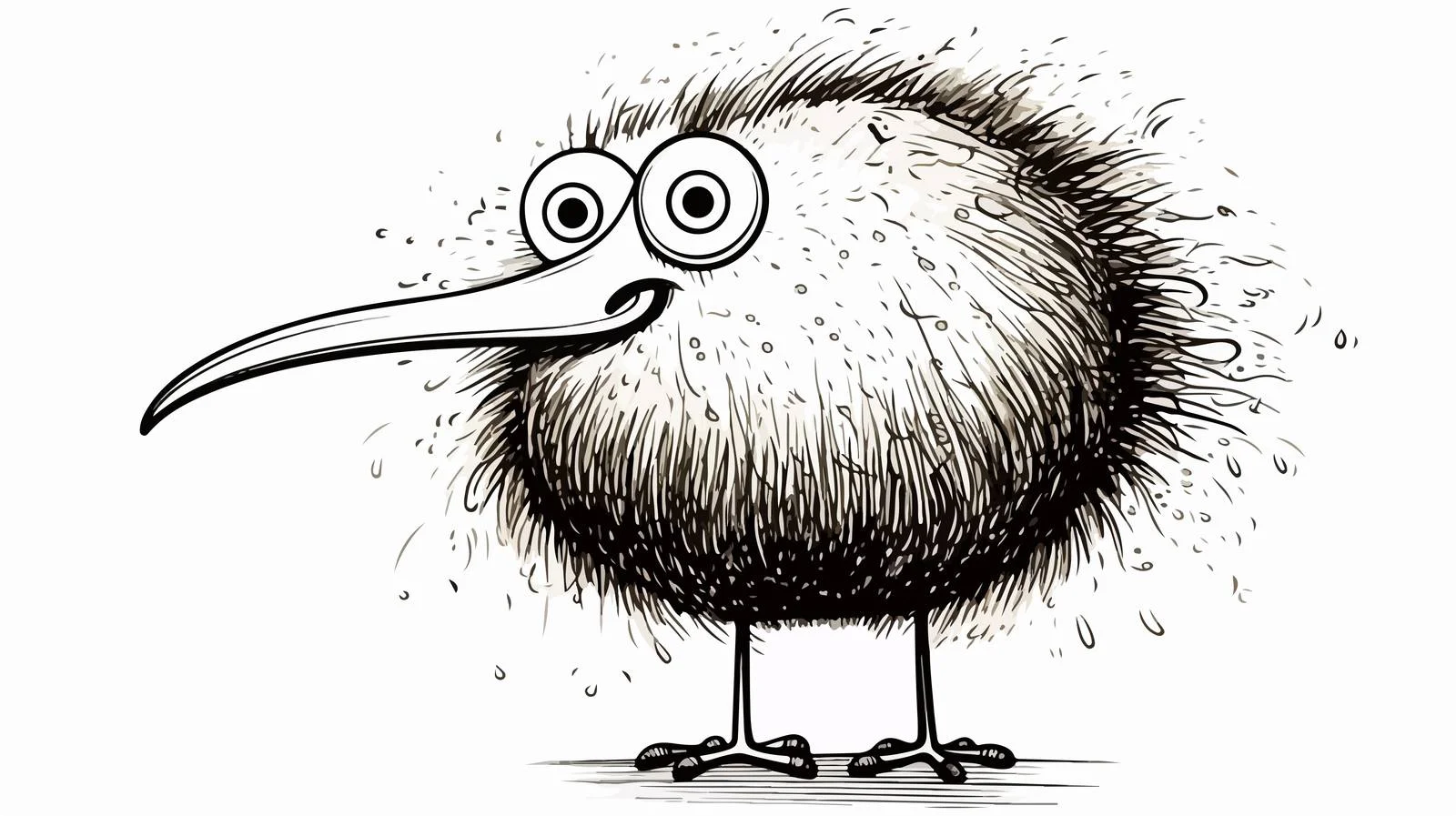 Hand-drawn Cartoon Kiwi Thought Bubble — free download from Dotvec