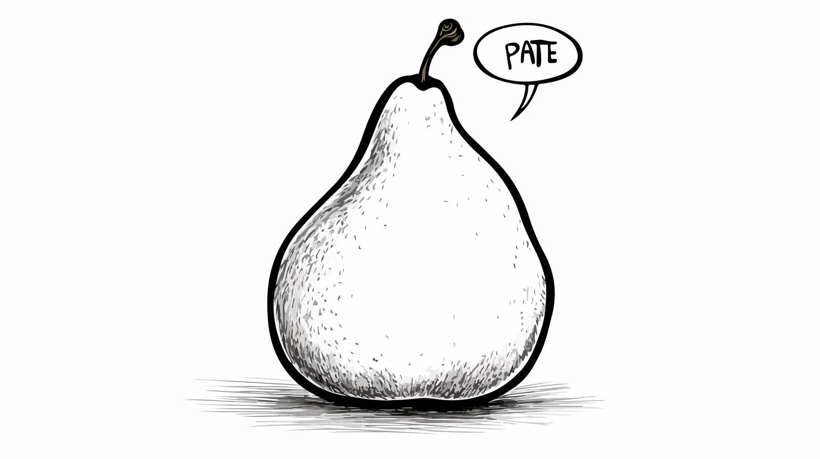 Cartoon-style Textured Pear Illustration — free download from Dotvec
