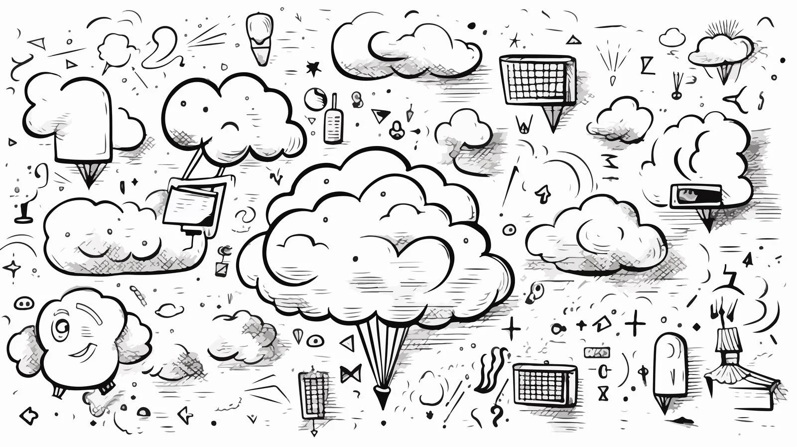 Cartoon Thought Bubble Artwork — free download from Dotvec