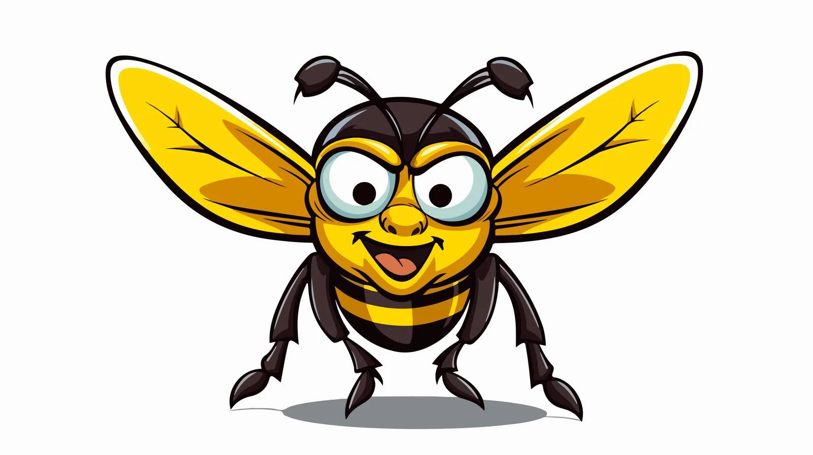 Angry Bee Cartoon Vector Illustration — free download from Dotvec