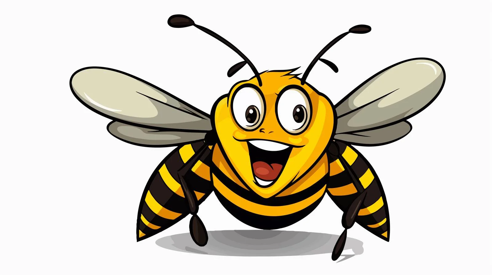 Vintage Angry Bee Cartoon Vector Illustration — free download from Dotvec