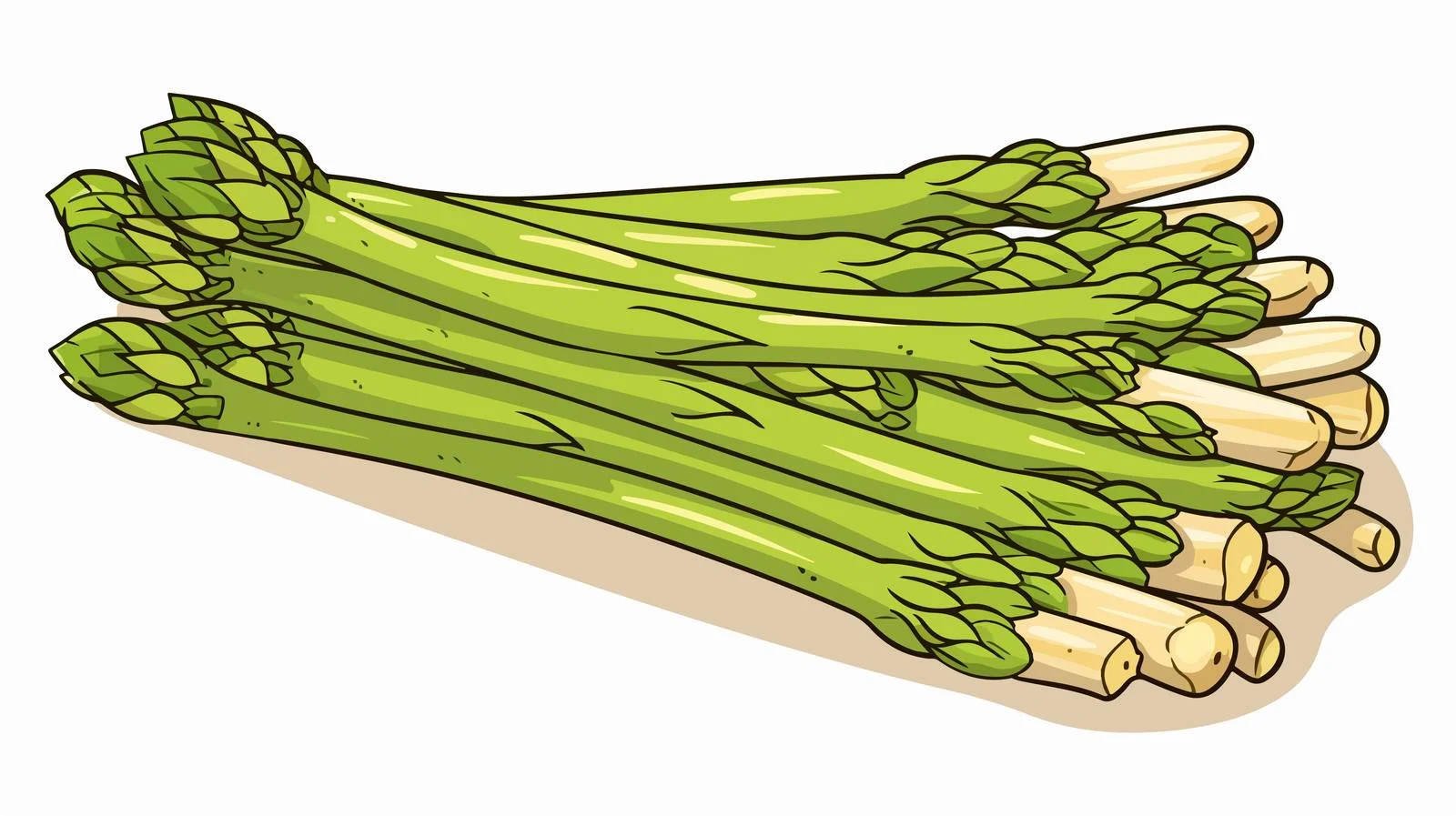 Vintage Asparagus Cartoon Illustration — free download from Dotvec
