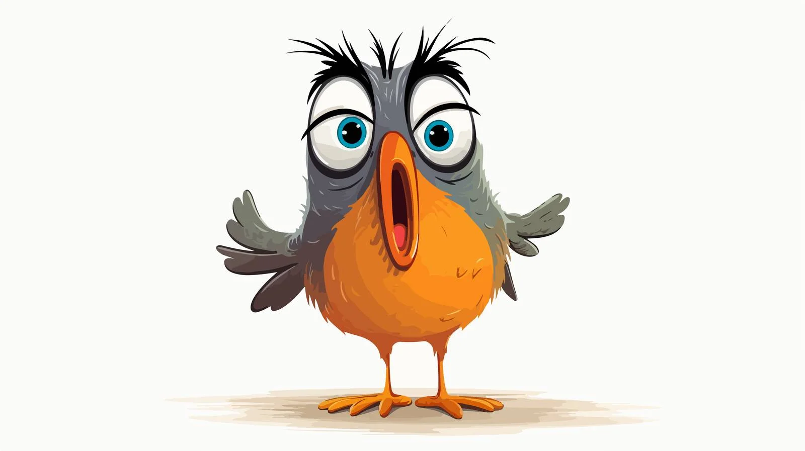 Retro Cartoon Bird Illustration — free download from Dotvec