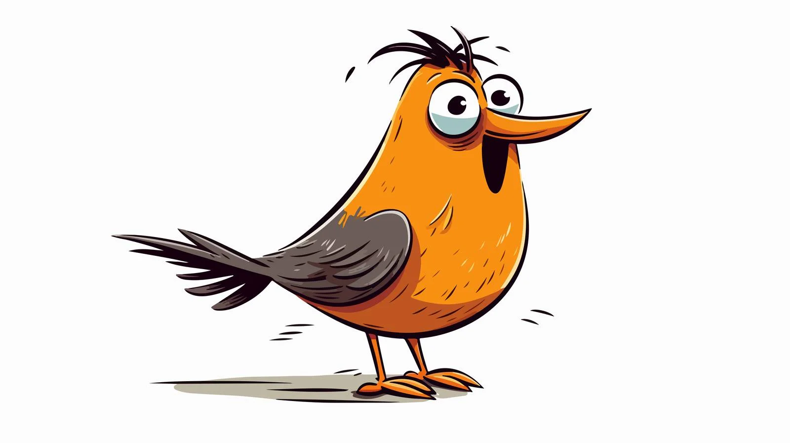 Retro Cartoon Bird Vector Illustration — free download from Dotvec