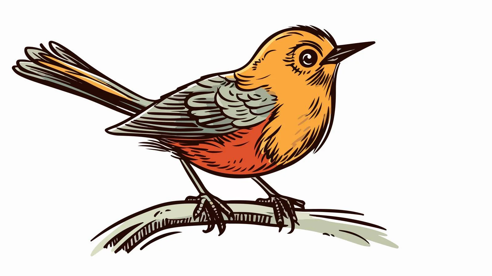 Retro Cartoon Bird Vector Illustration — free download from Dotvec