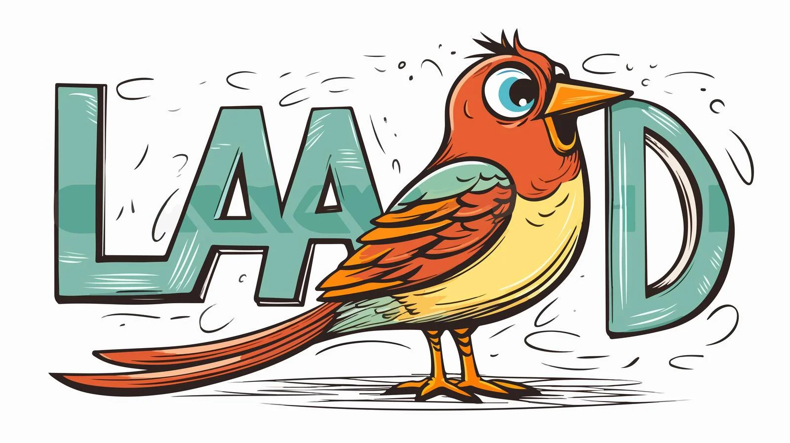 Retro Bird Learning Stock Illustration — free download from Dotvec