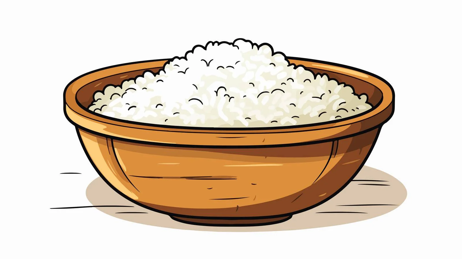 Retro Cartoon Rice Bowl Stock Vector — free download from Dotvec
