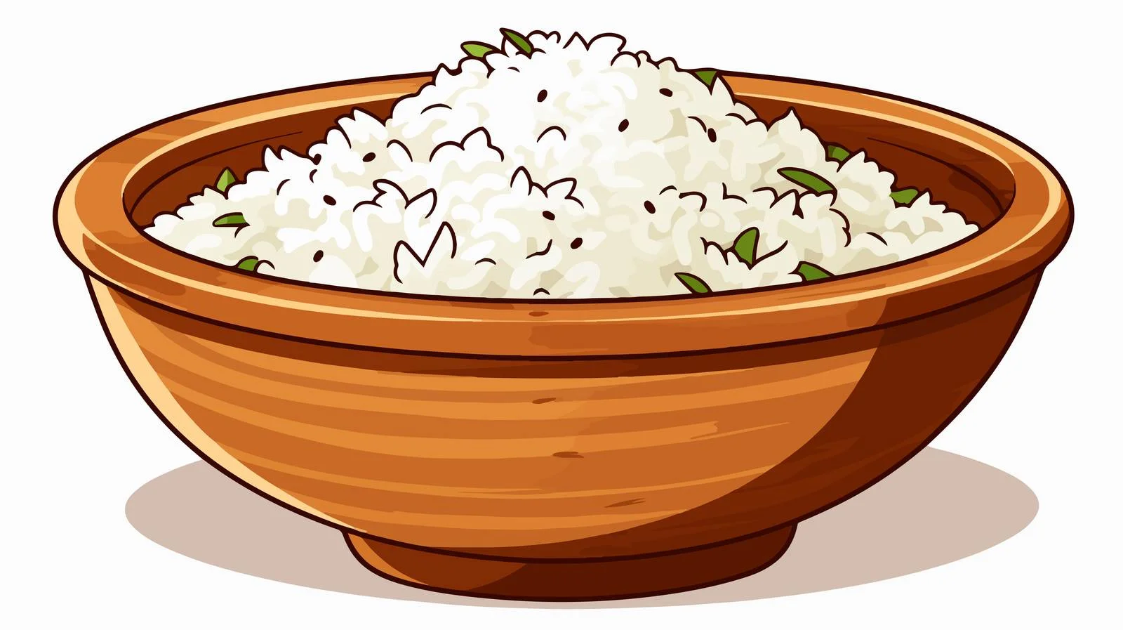 Retro Cartoon Hot Rice Bowl Vector — free download from Dotvec