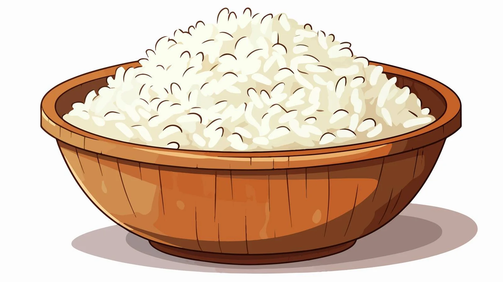 Vintage Rice Bowl Cartoon Illustration — free download from Dotvec