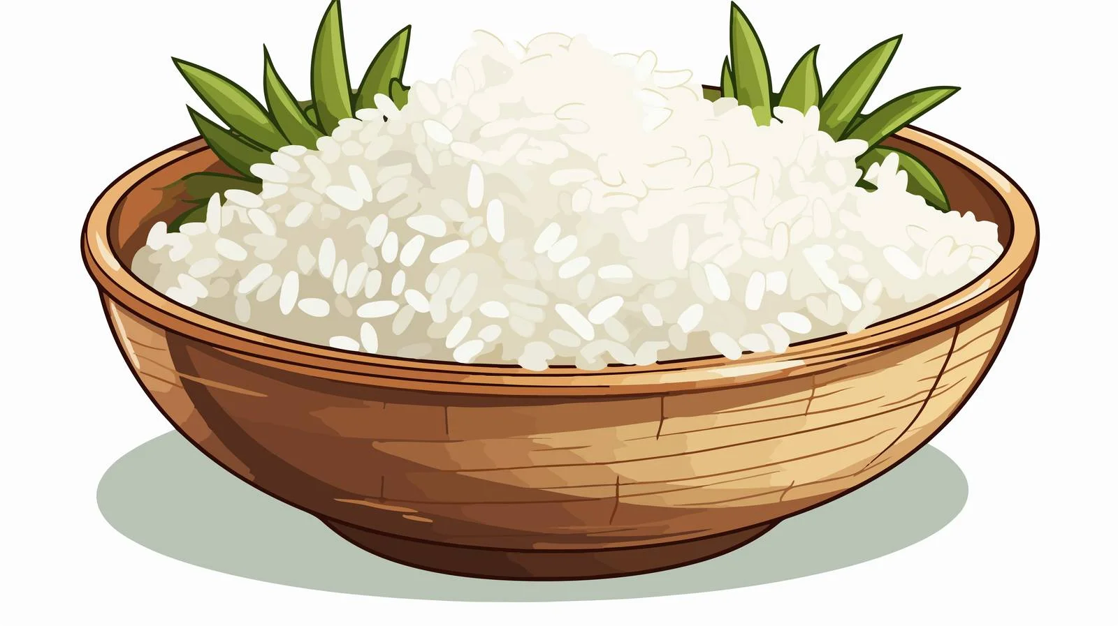 Retro Cartoon Rice Bowl Illustration — free download from Dotvec