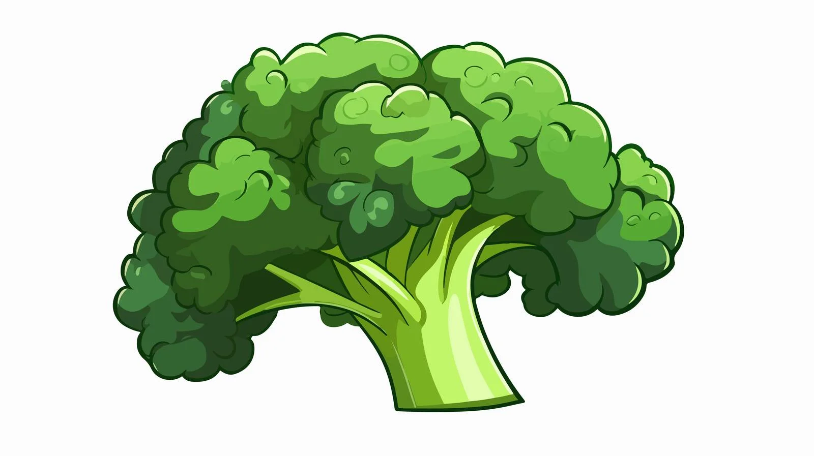 Retro Cartoon Broccoli Vector Illustration — free download from Dotvec