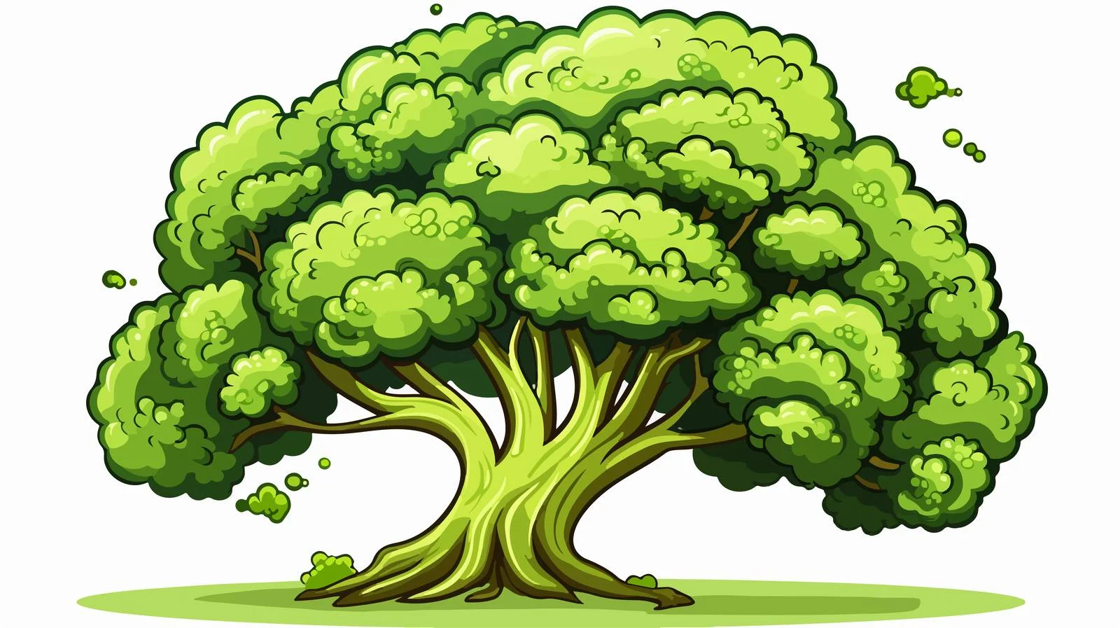 Retro Cartoon Broccoli Vector Illustration — free download from Dotvec