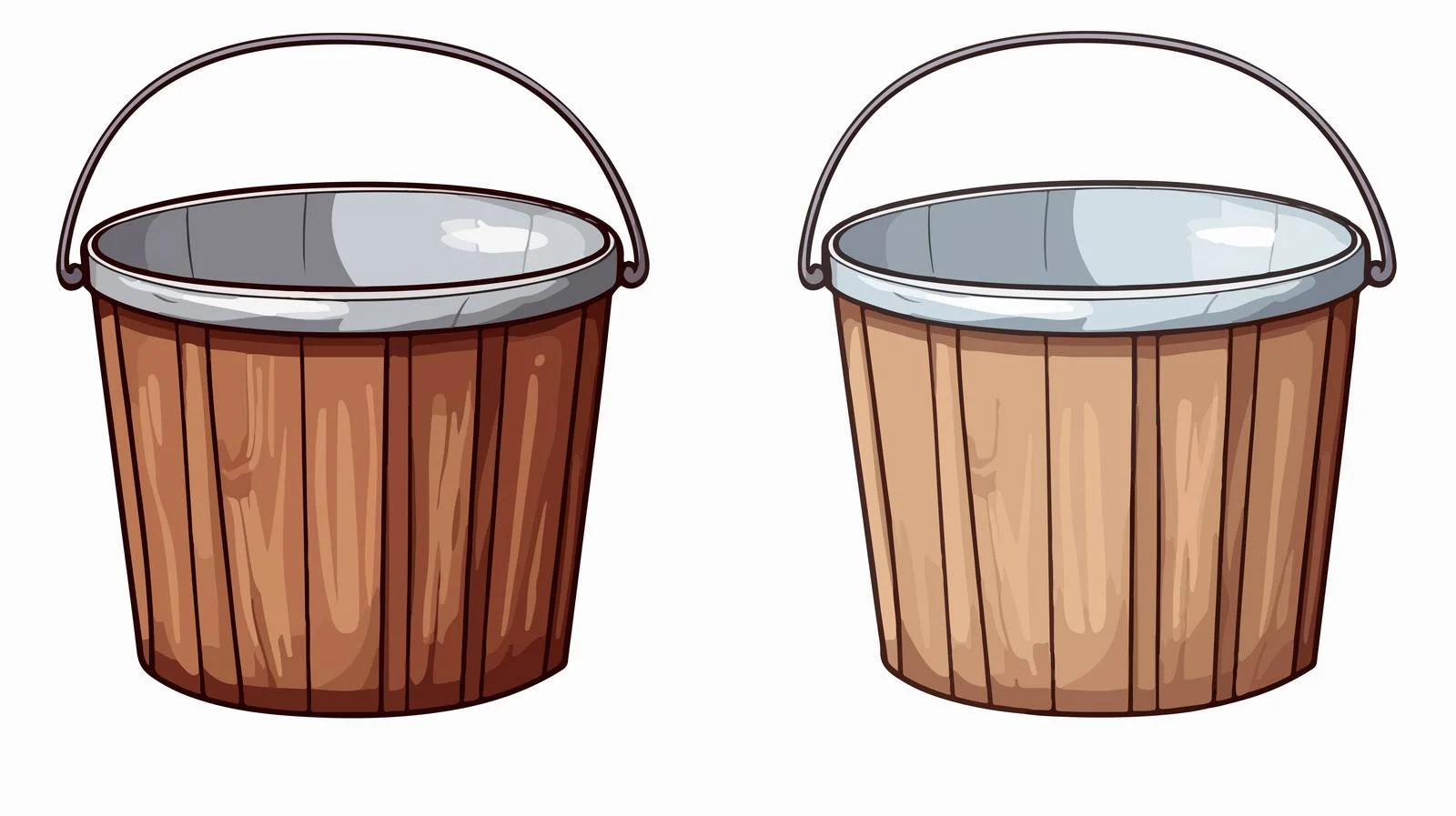 Vintage Cartoon Bucket Vector Illustration — free download from Dotvec
