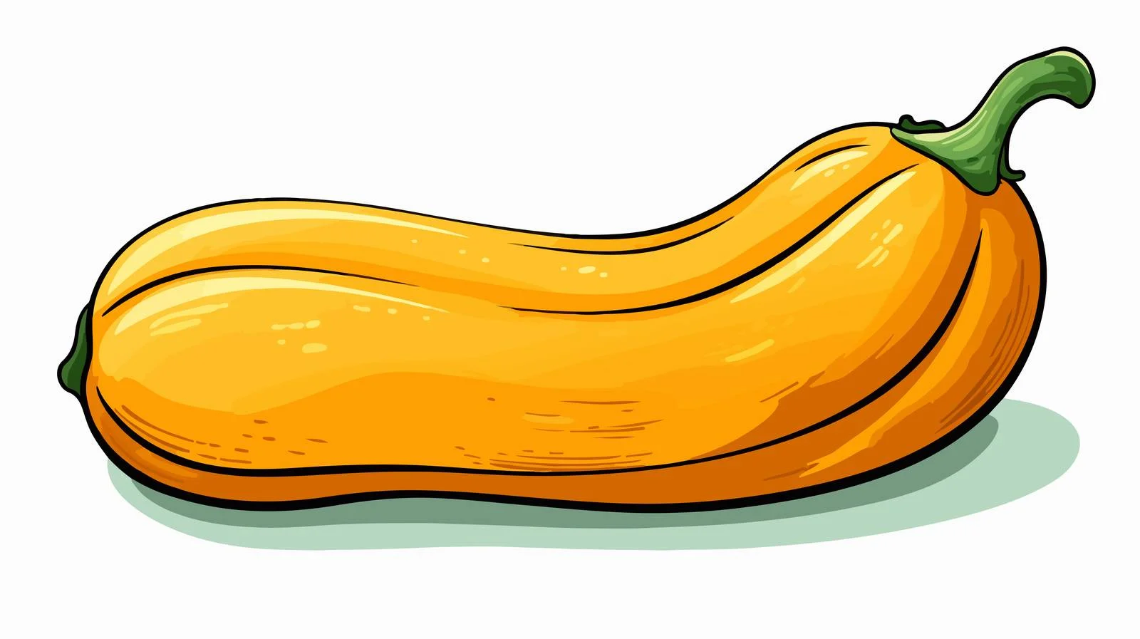 Vintage Butternut Squash Cartoon Vector Illustration — free download from Dotvec
