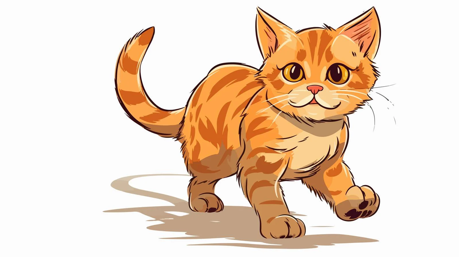 Retro Cartoon Cat Illustration — free download from Dotvec