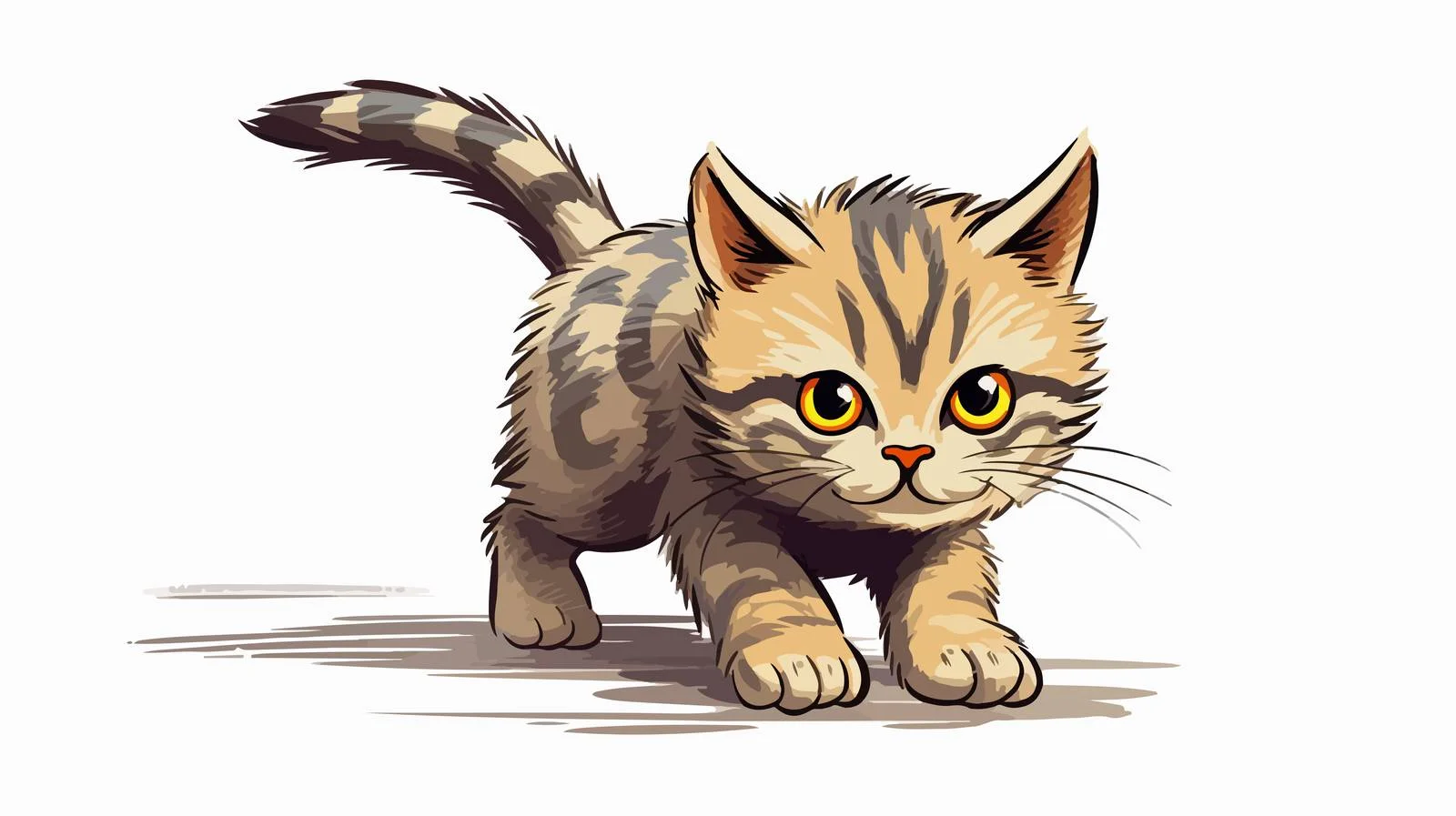 Retro Cartoon Cat Illustration — free download from Dotvec