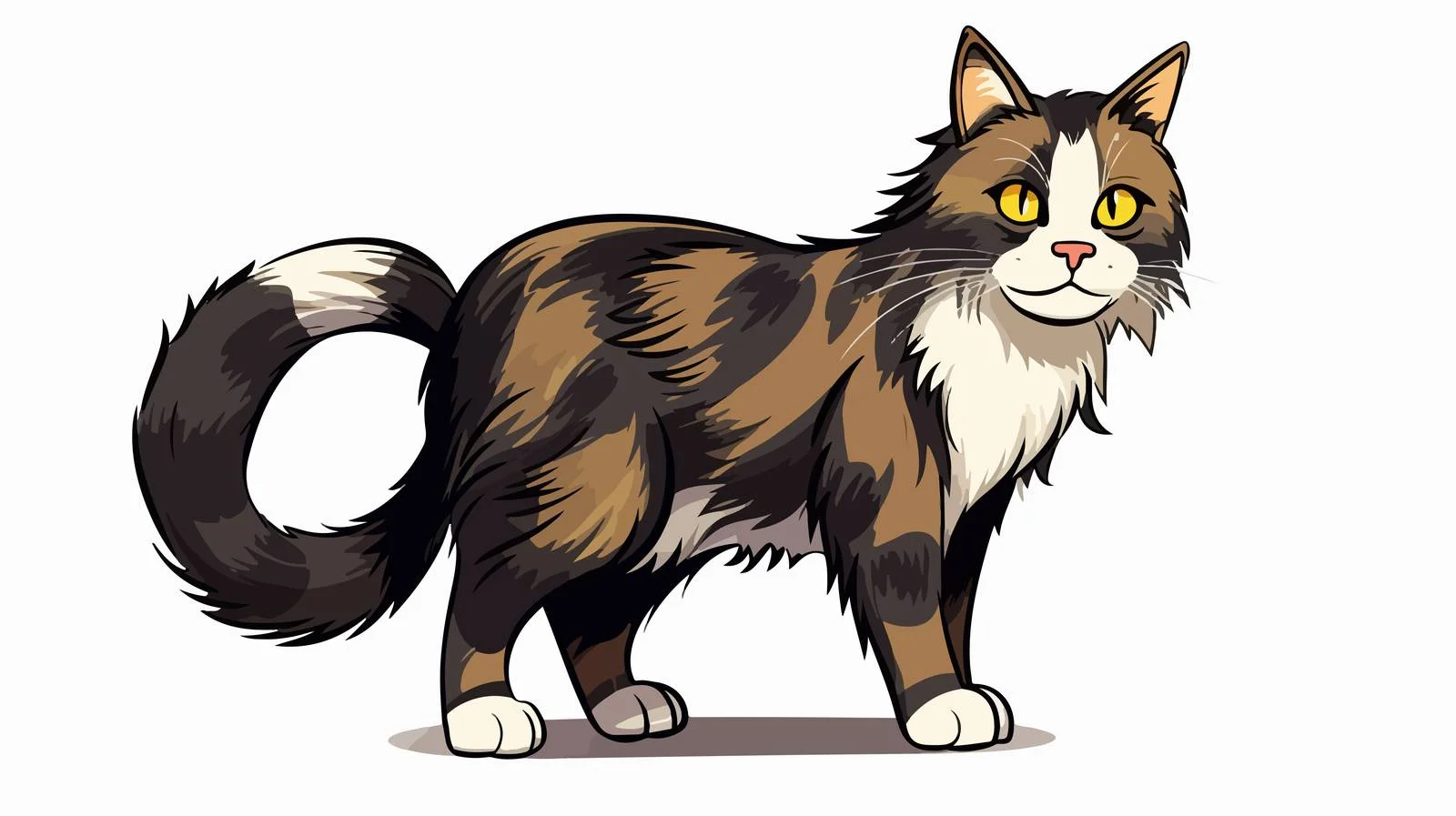 Whimsical Vintage Cartoon Cat Illustration — free download from Dotvec