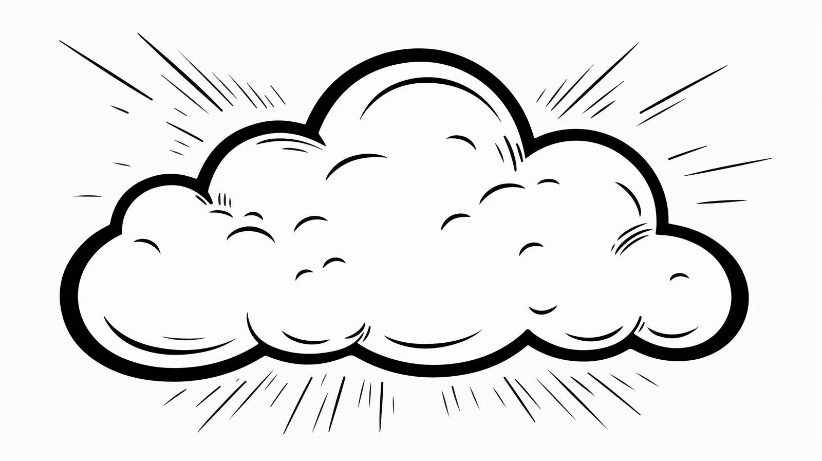 Retro Cartoon Speech Bubble Illustration — free download from Dotvec