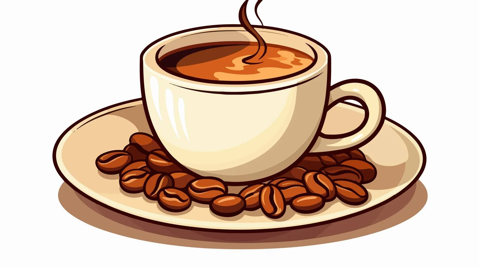 Retro Cartoon Coffee Vector Illustration — free download from Dotvec