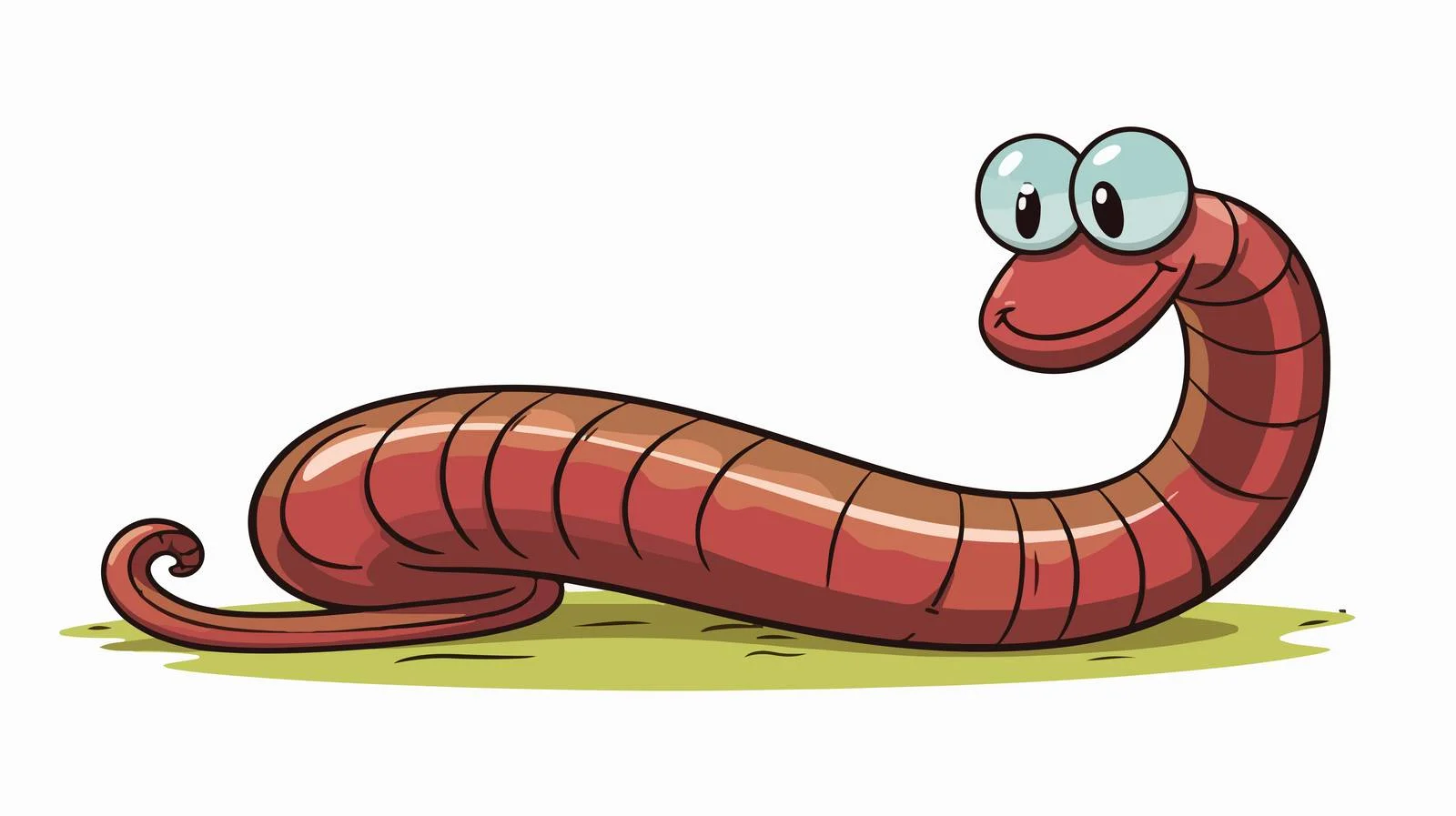 Retro Cartoon Earthworm Vector Illustration — free download from Dotvec