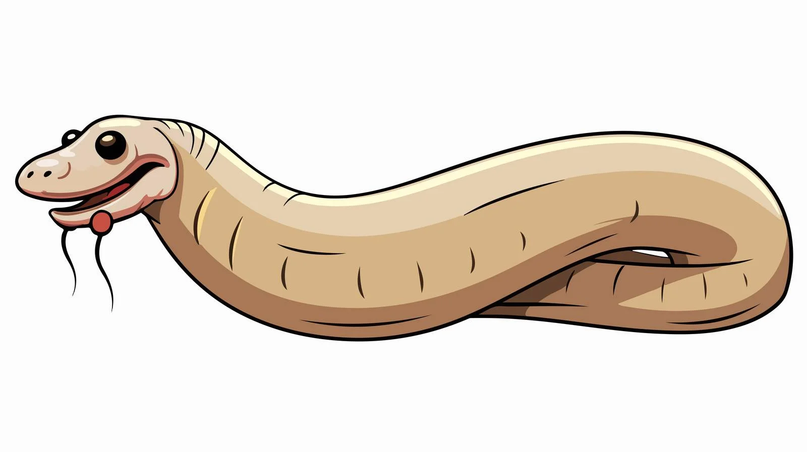 Whimsical Earthworm Vector Illustration — free download from Dotvec